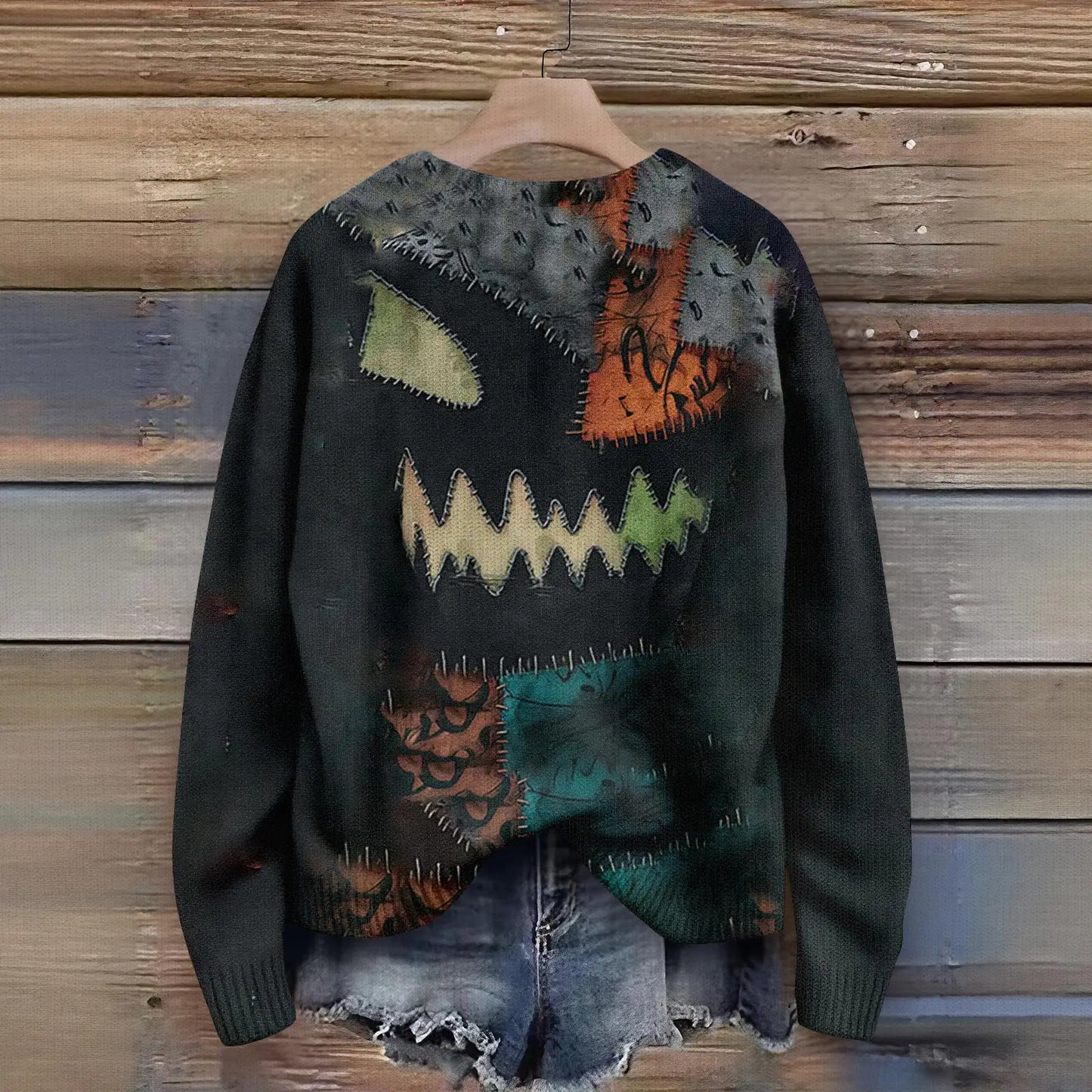 Long Sleeve Pullover Sweaters For Women O Neck Casual Cute Printing Knit Oversized Sweater Winter Clothes Woman Pulls Femmes