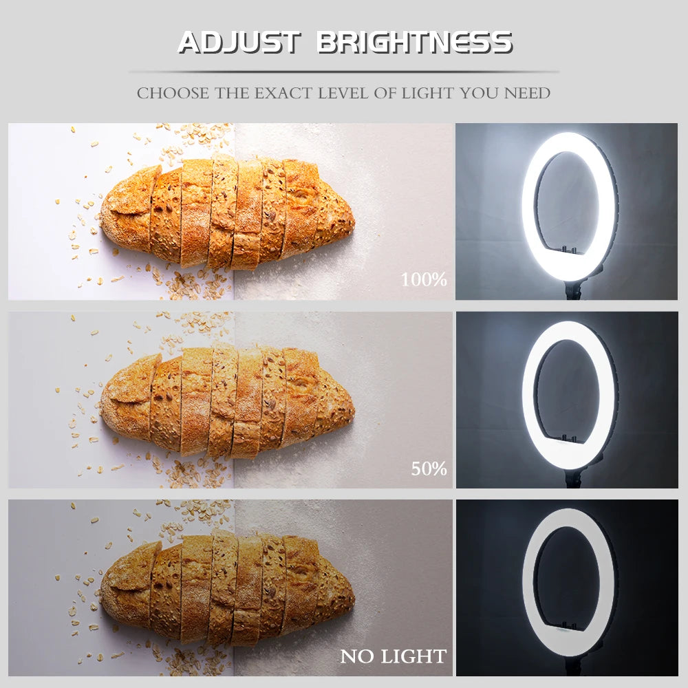 18 Inch LED Ring Light Kit With Stand For YouTube Makeup