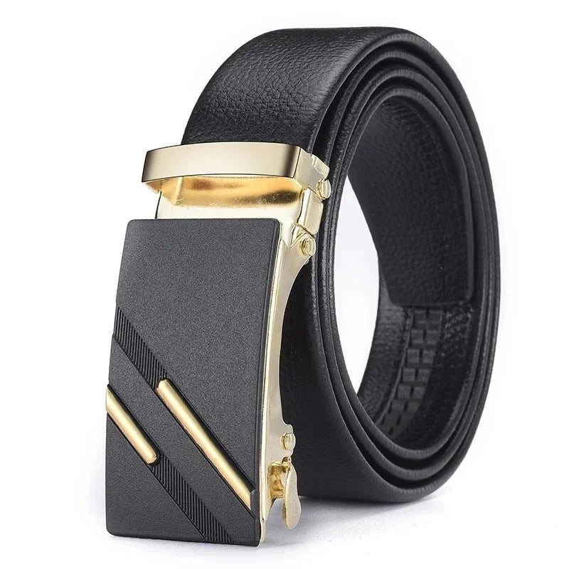 Fashion Business Men'S Belt Genuine Luxury Brand Belt Metal Buckle Belt High-Quality PU Leather Soft Belt With Cargo Pants Jeans