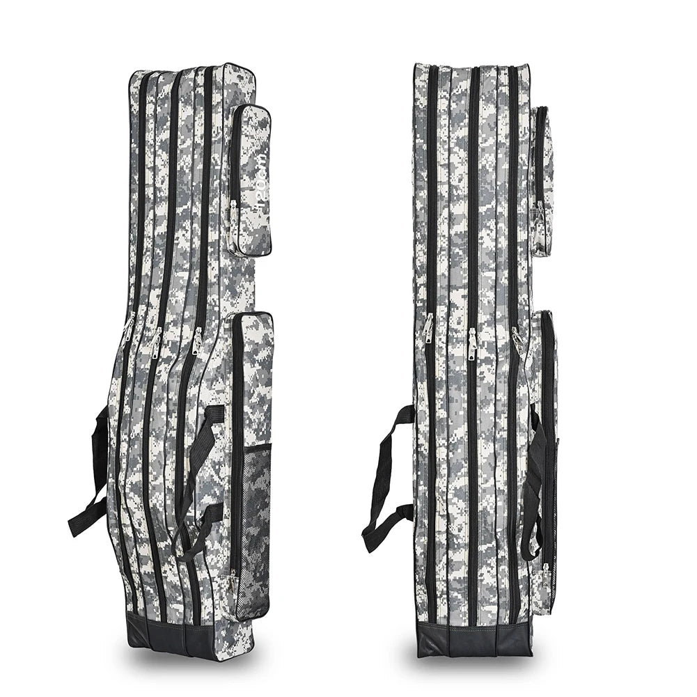 3 Layer Folding Fishing Tackle Backpack 120cm Rod Carrier