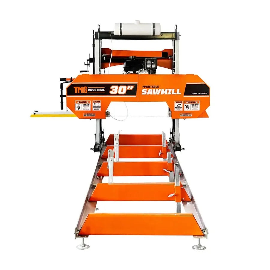 30 Portable Sawmill 14 HP Kohler Engine 28 Board Width 12' Log Length 14.5' Track Bed TMGPSM30