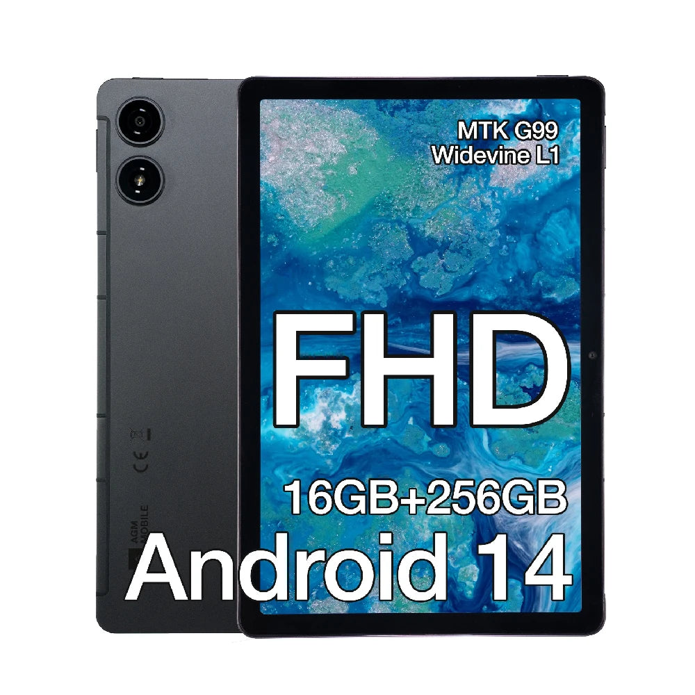 Tablet AGM PAD P2 8GB+256GB 11“ FHD Display 50MP Camera 7850MAh Battery MTK G99 480 Nit Brightness Widevine L1