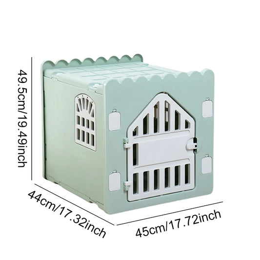 Plastic Cat House Stackable Feral Cat Shelter Waterproof Pet Shelter for Cats with Escape Door for Outdoor Indoor