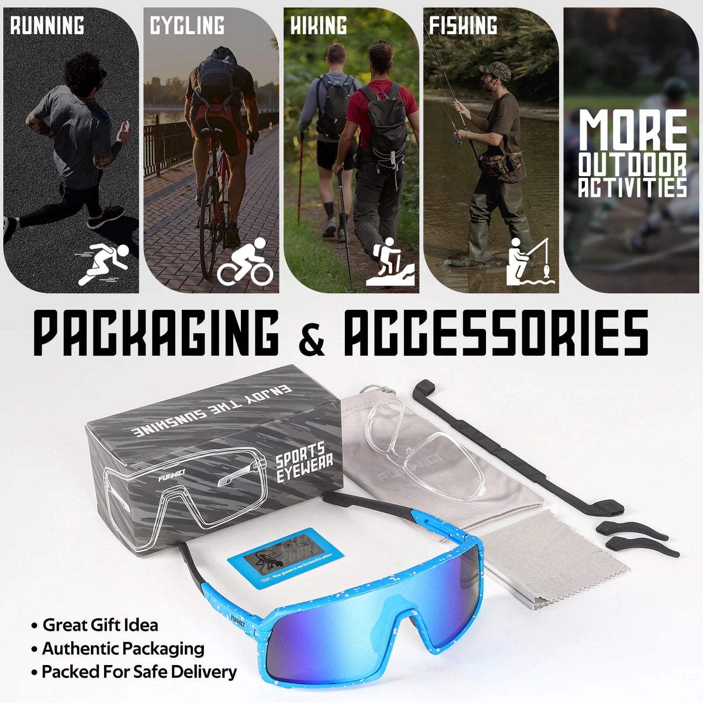 Polarized Sunglasses for Men Women Youth UV400 Eyewear Sports Bike Cycling MTB Road Bicycle Boys Girls Baseball Fishing Glasses