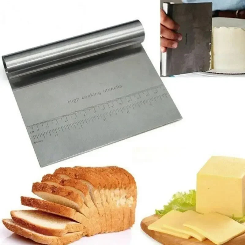 Stainless Steel Scraper Cake Sachima Cream Scraper Sausage Flour Scraper Cut Dough Baking Scraper Multifunctional Cutting Knife