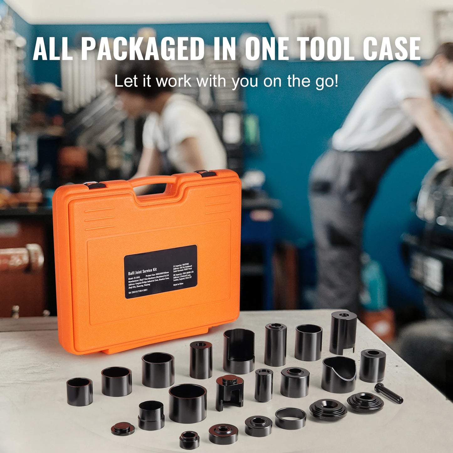 SucceBuy Ball Joint Press Kit 25 pcs Tool Kit C-press Ball joint Remove&Install Tool Heavy Duty Ball Joint Repair Kit for Repair