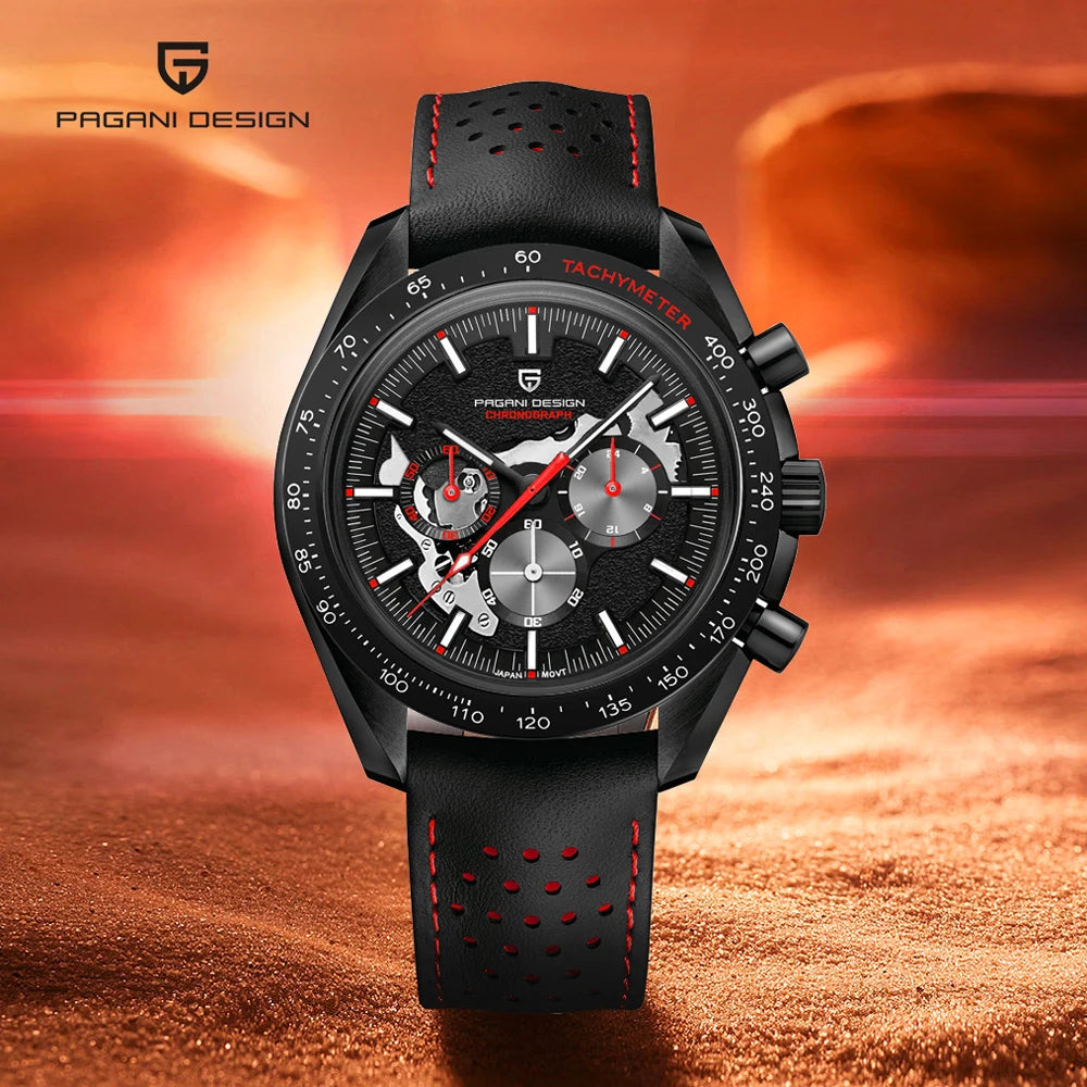 Pagani Design Mens Chronograph Watch Quartz Waterproof