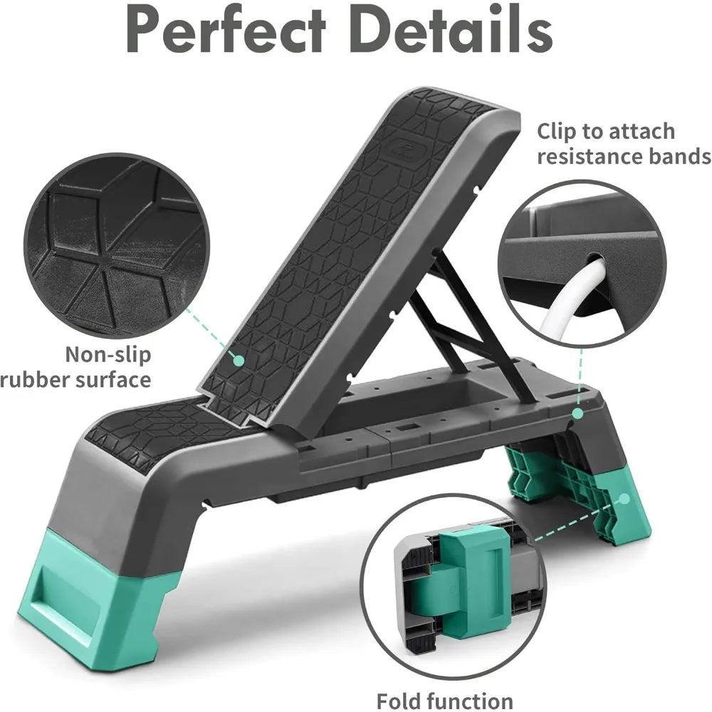 Multifunctional Aerobic Deck with Cord Workout Platform Adjustable Dumbbell Bench Weight Bench Professional Fitness Equipment f