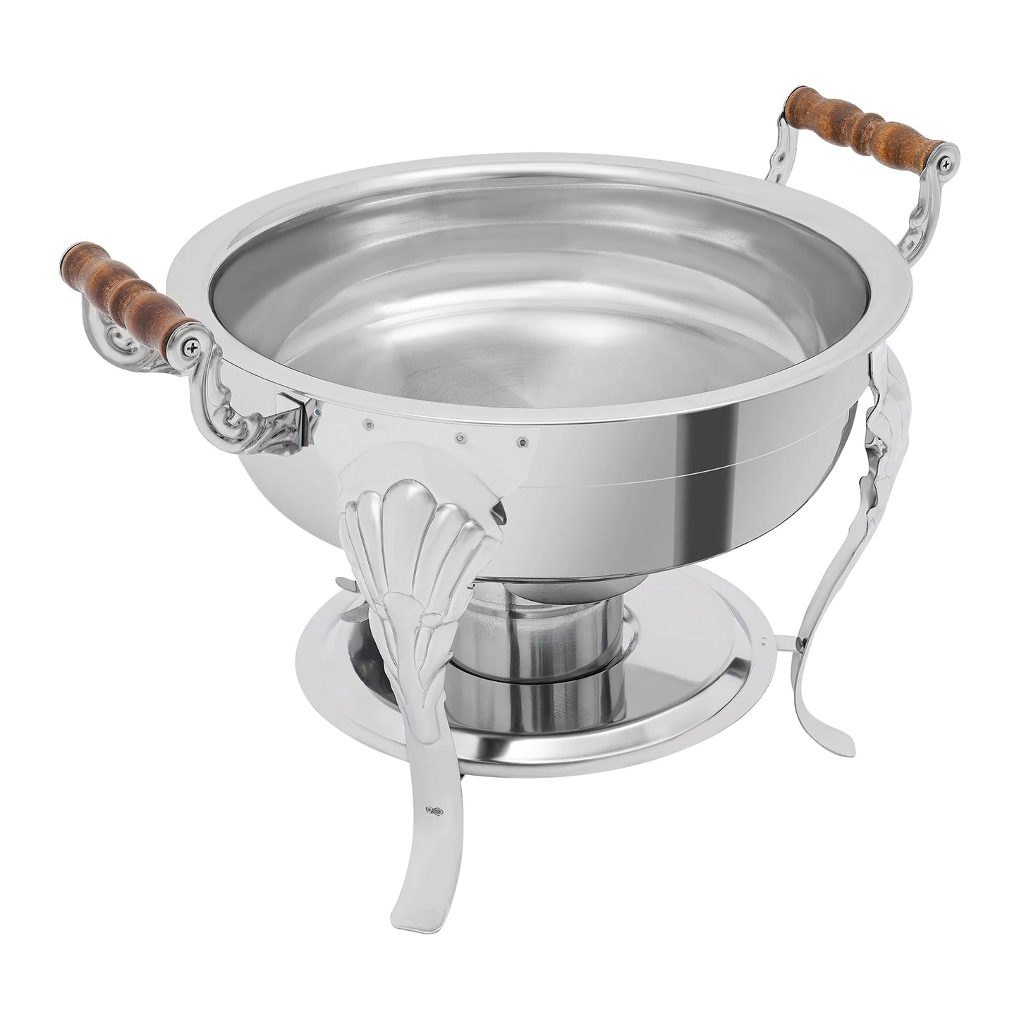 Round Chafing Dish Stainless Steel Chafing Dish Buffet Chafer Catering Chafers and Buffet Warmers with Fuel Holder