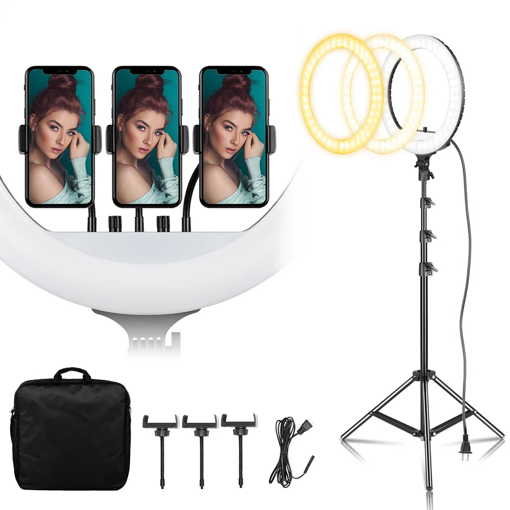 18 Inch LED Ring Light Kit With Stand For YouTube Makeup