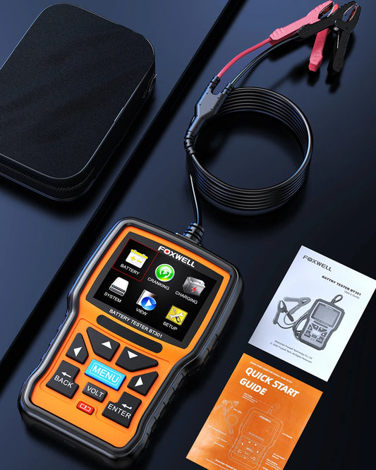 FOXWELL BT301 6V 12V Car Battery Tester Automotive Battery Load Tester Digital Battery Analyzer Crank Charging System Alternator