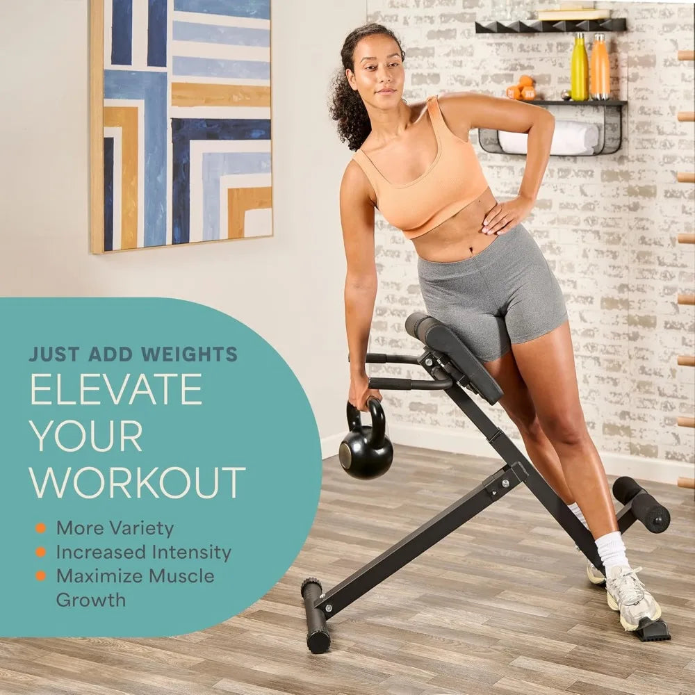 Lifepro SculptTrainer Roman Chair – Hyperextension Bench for Strength Training – Adjustable Back Extension Machine, Ab Bench & F