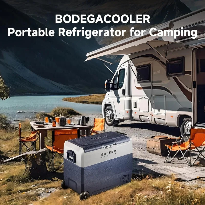BODEGACOOLER 12 Volt Refrigerator,64 Quart Car Fridge Dual Zone WIFI APP Control,60L Portable Refrigerator Freezer, -4℉-68℉