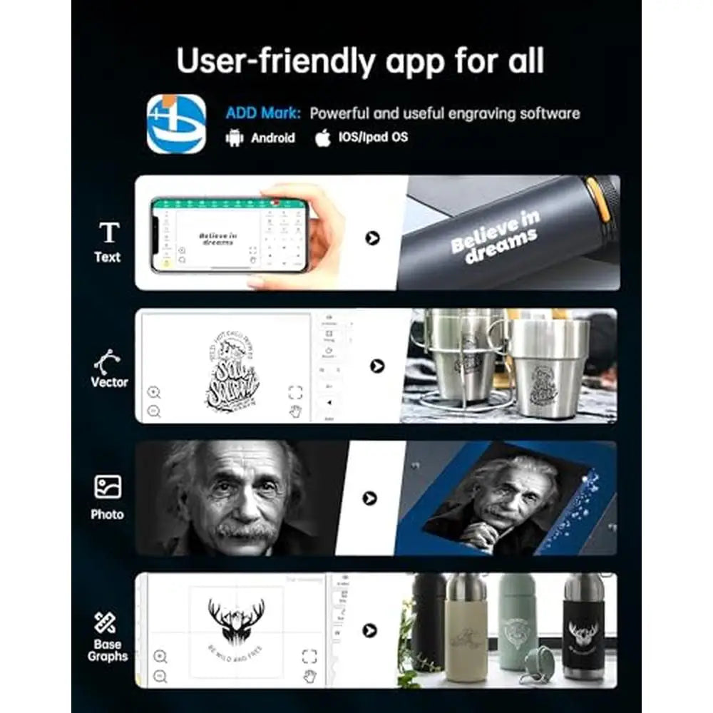 Portable Fiber Laser Marking Machine All Metals & Jewelry & Plastics Industrial Grade & Craft Grade Custom Laser Engraving Light