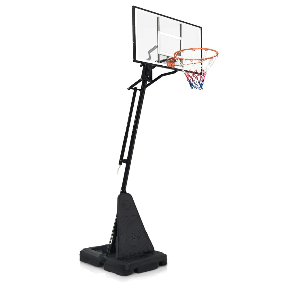 Portable Basketball Hoop for Youth Adults & Professional Match,Adjustable Height 8.04 ft to 10.01 ft,44 inch Backboard