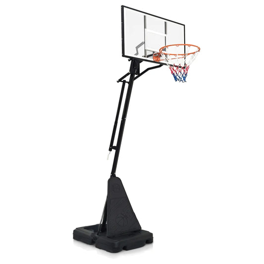 Portable Basketball Hoop for Youth Adults & Professional Match,Adjustable Height 8.04 ft to 10.01 ft,44 inch Backboard