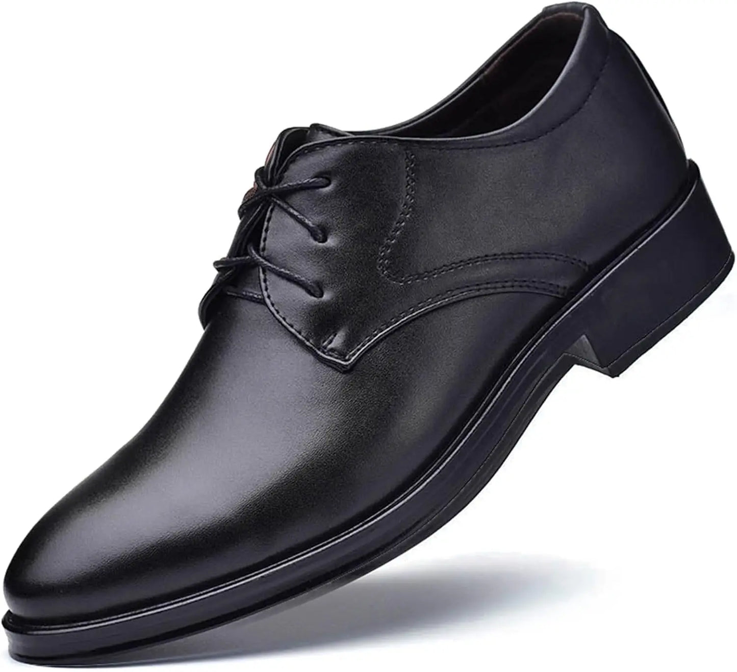Mens Classic Matte Leather Oxfords Lace Up Dress Shoes