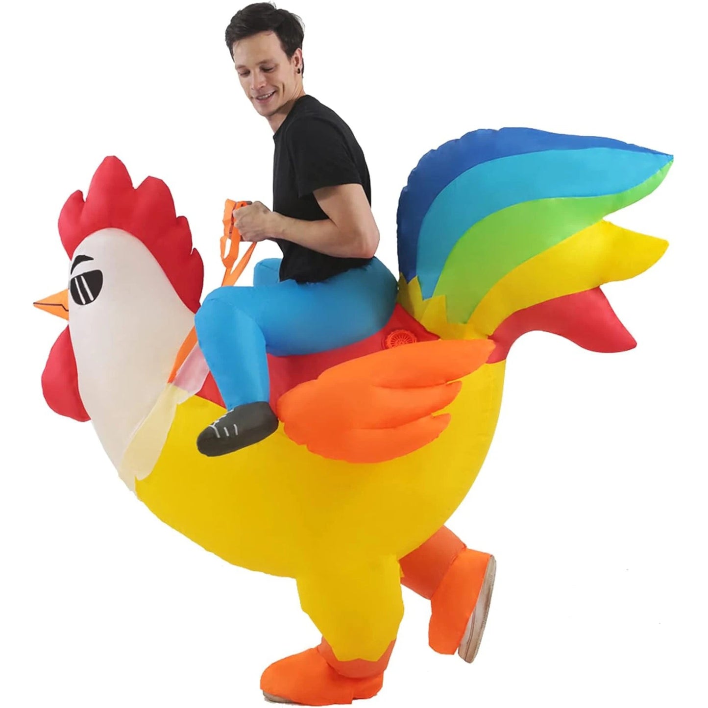 Inflatable Chicken Costume Adult Inflatable Costumes Women Men Ride On Rooster Costume Fancy Funny Chicken Blow up Costumes