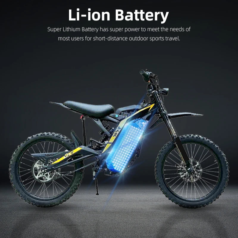 Freego Ebike 8000W 72V 30AH N1 Electric Motorcycle 19Inch MTB Tires Electric Dirt Bike with LCD Display