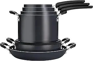 Tramontina Gray 11 Piece Aluminum Nonstick Pots And Pans Set