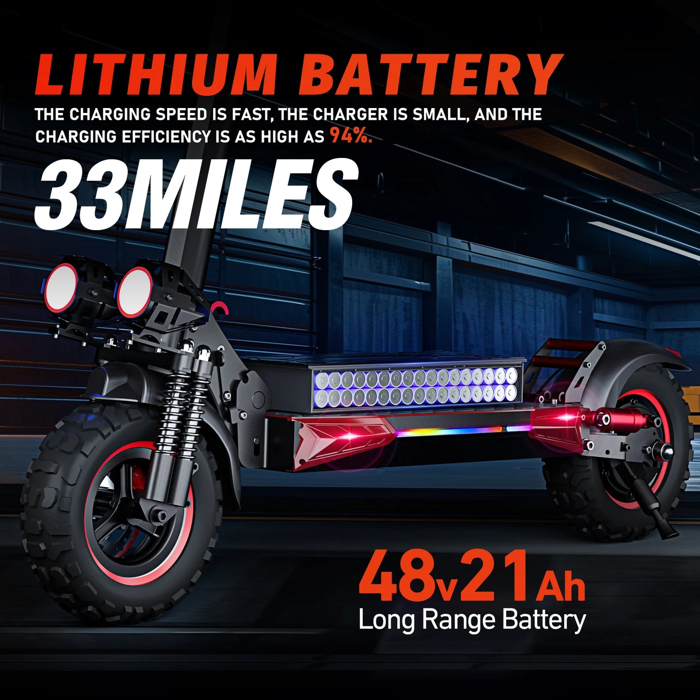Foldable 1200W Electric Scooter with Seat for Adults, 11'' Off-road Tires, Dual Brake and Suspension System Commuter E-scooter