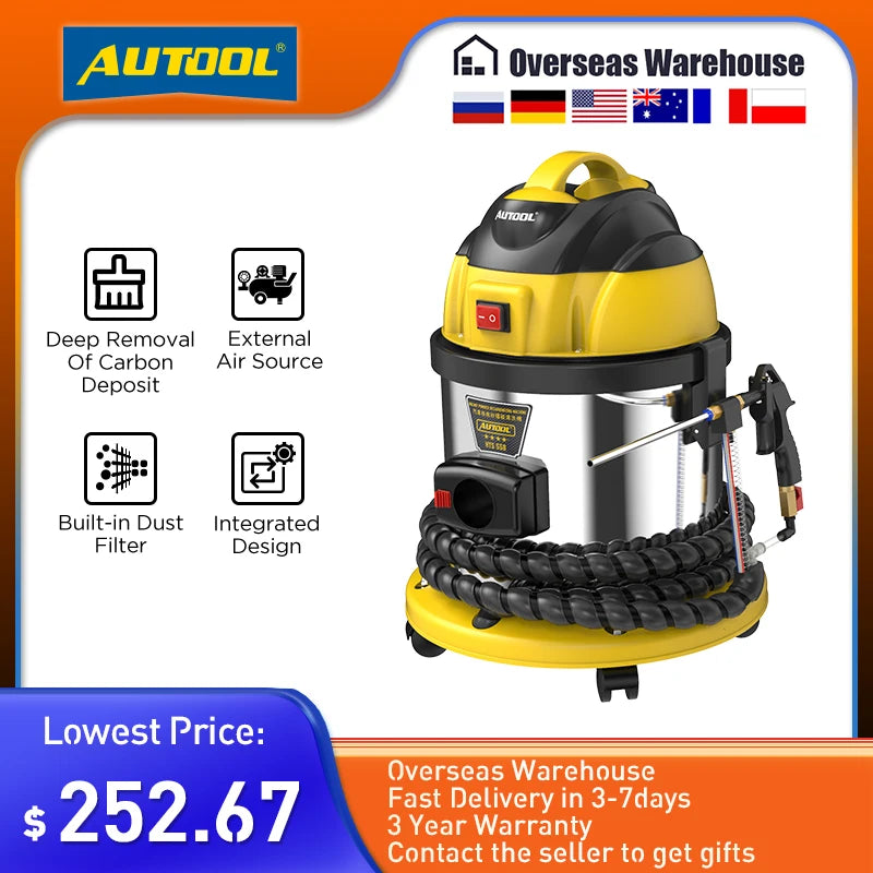 AUTOOL HTS558 Automotive Engine Intake Pipe Valve Clean Machine Carbon Deposits Cleaner Car Cleaning Tools Engine System Wash*