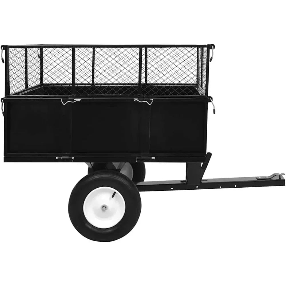 Tipping Trailer for Lawn Mower 661.4 lb Load Capacity, 48KG Durable Design for Garden and Yard Work Efficiency