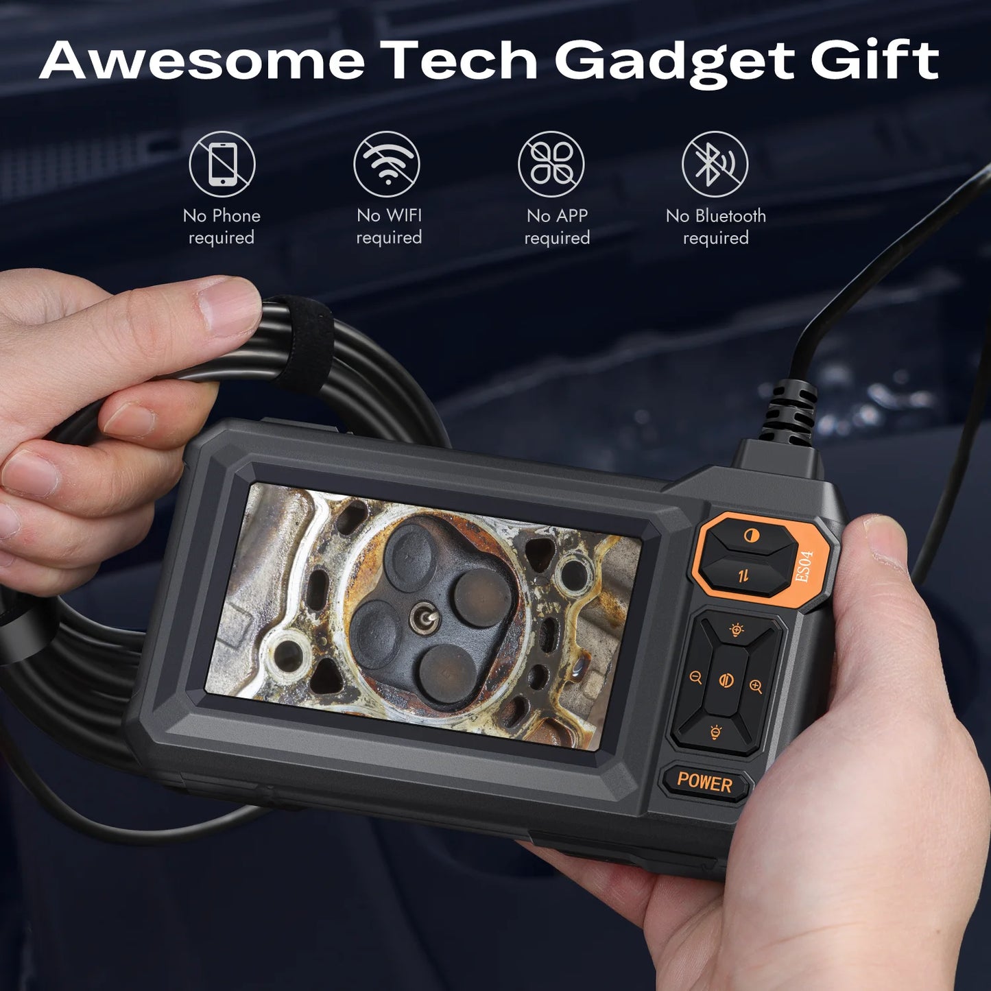 4.3 Inch Industrial Endoscope Camera HD1920P 16.5TF Single Lens Pipe Inspection Borescope for Car Sewer Inspection Camera Tool