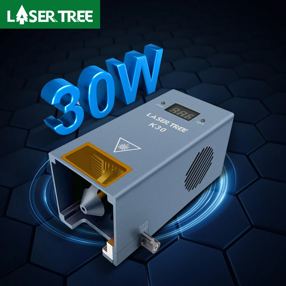 LASER TREE 30W Optical Power Laser Module with Air Assist 6 Diodes Laser Heads for CNC Engraver Machine DIY Cutting Wood Tools