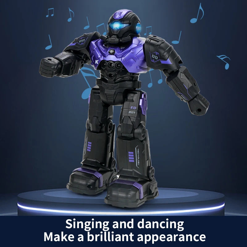 JJRC R20 Remote Control Mechanical Combat Police Intelligent Programming Robot With Sound And light children Toy Gift
