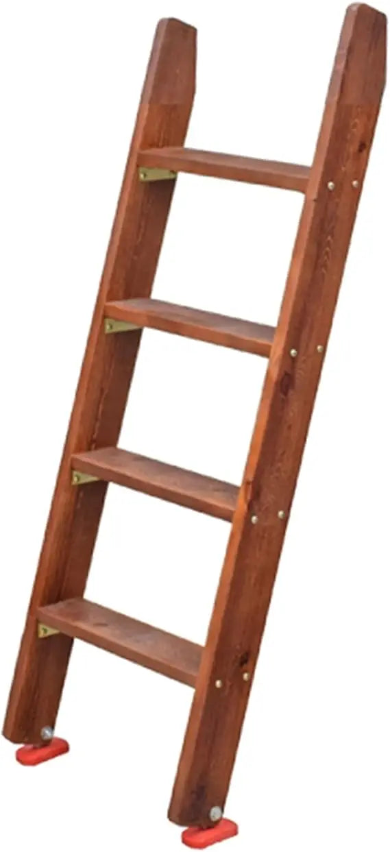 Bunk Bed Ladder 3 Step/4 Step/5 Step Bunk Bed Ladder for Heavy Duty People, Wooden Loft Bed Ladders with Hooks Bracket and Anti-