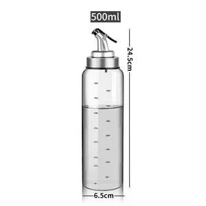Cooking Seasoning Oil Bottle Sauce Bottle Glass Storage Bottles for Oil and Vinegar Creative Oil Dispenser For Kitchen Accessory