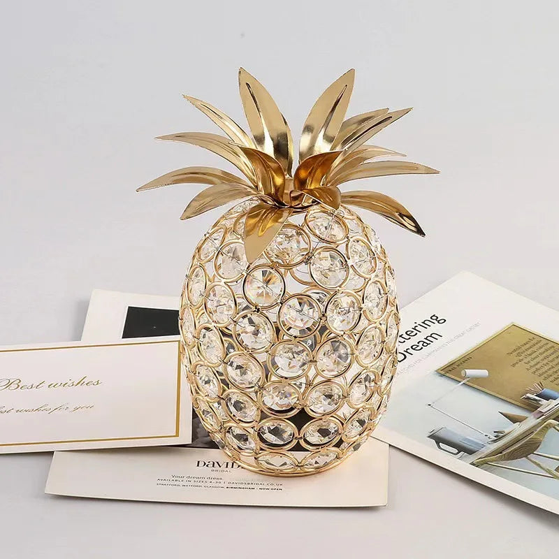 New Creative Crystal Crafts Apple Pear Pineapple Style Home Decoration Pieces