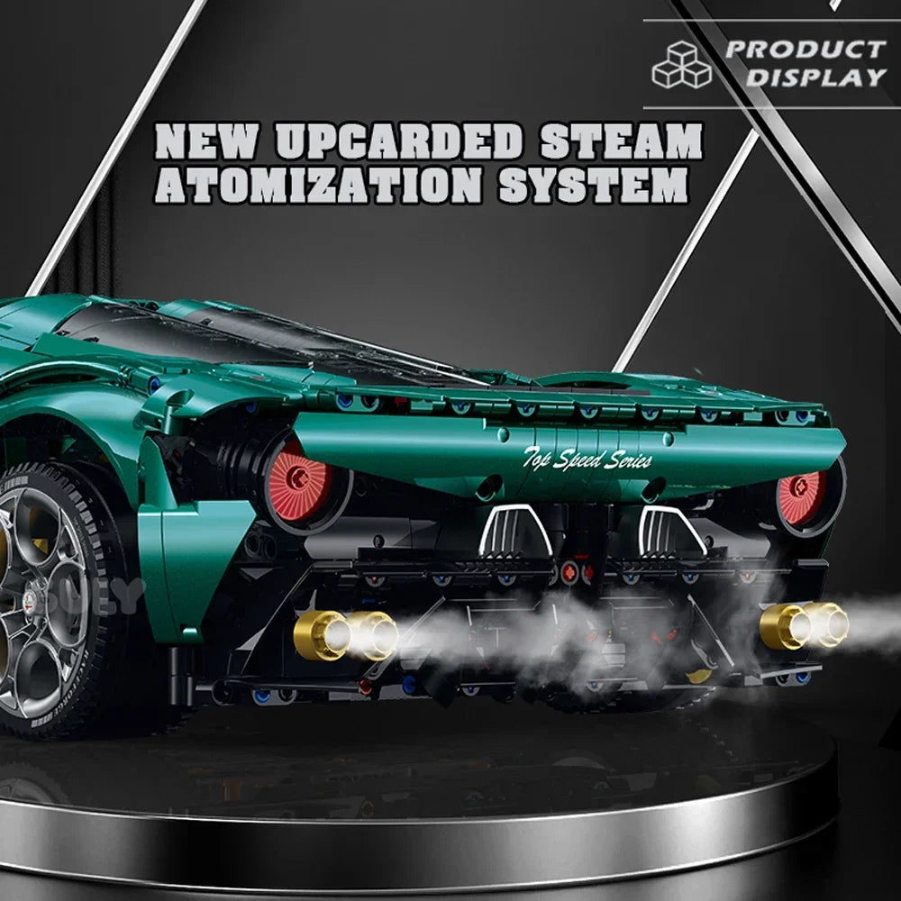 1:8 Scale Model Supercar Building Blocks Technical Bricks Car High-tech Set Desk Decoration Plastic Assembly Kids Toys For Gifts