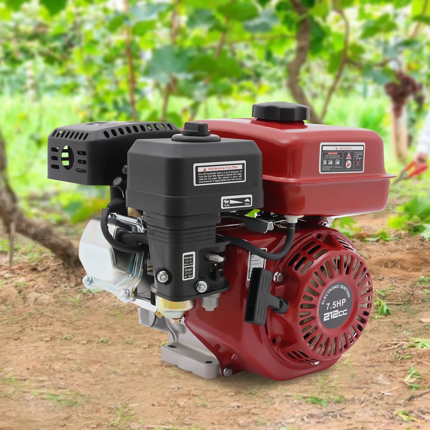 4-Stroke Diesel Engine Single Cylinder Air-Cooled Diesel Motor with Large Fuel Tank, Vertical Shaft Horizontal Diesel Engine