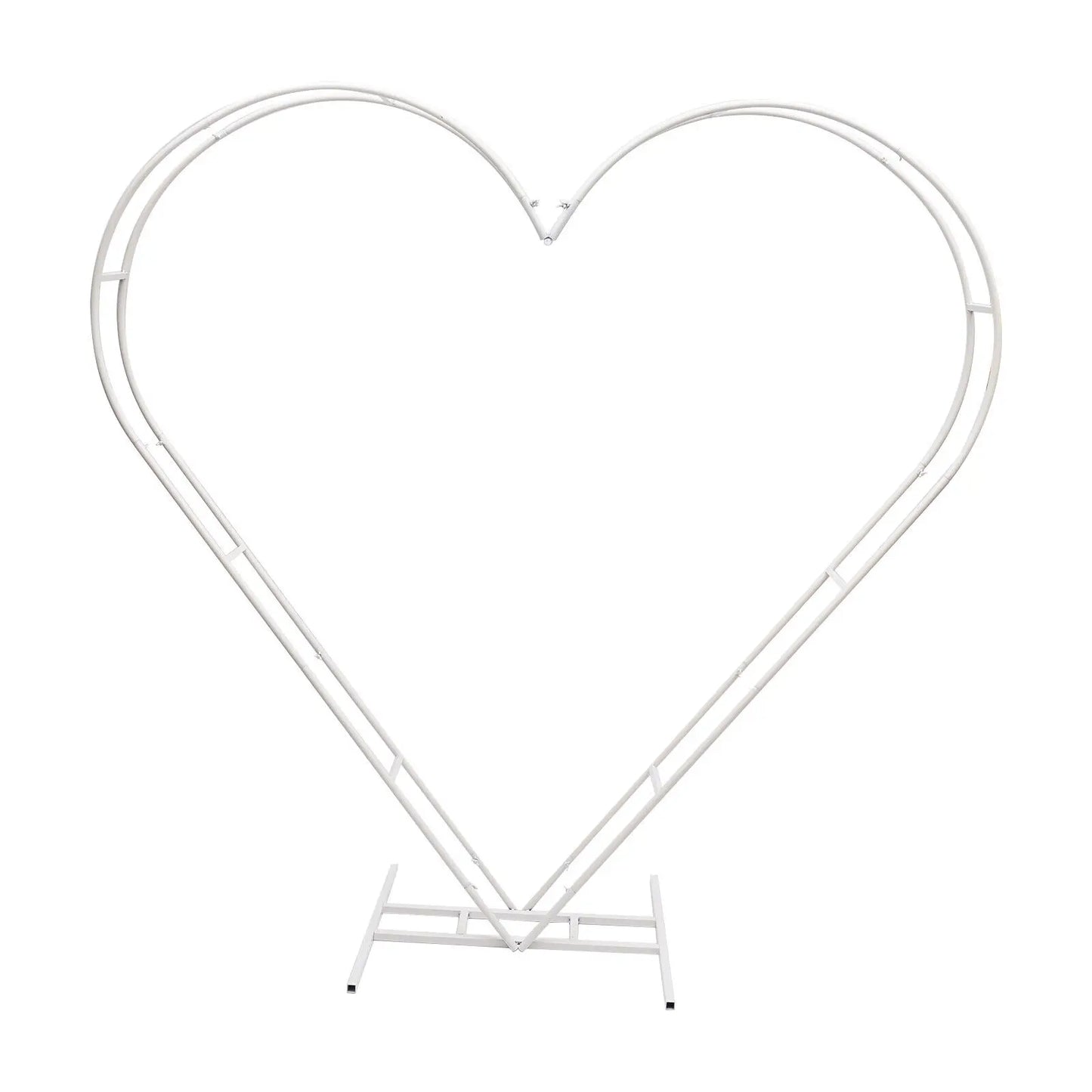 Large Heart Shape Wedding Arch Stand Frame Party Background Flower Balloon Stand