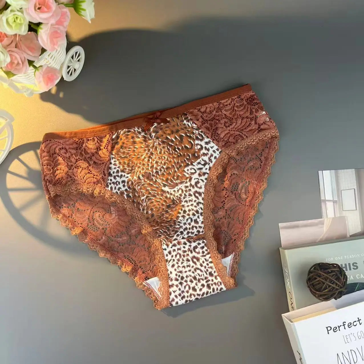 15Pcs [Women's Underwear] Plus Size Cotton Seamless Leopard-prints Comfortable Breathable Mid-Crotch Lady Briefs