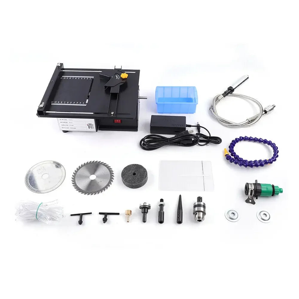Gem Jewelry Rock Polishing Tool with Portable Table Saw – Jade Cutting and Carving Machine for Fine Jewelry Crafting