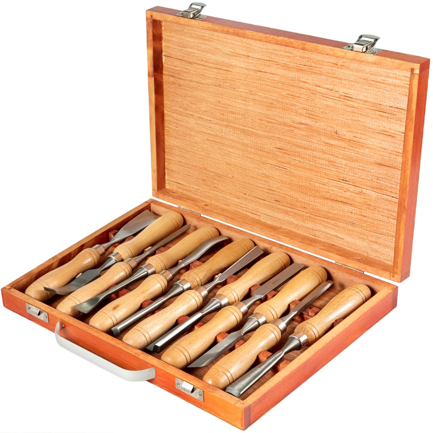 SucceBuy 12PCS Wood Carving Hand Chisel Set Lathe Knife DIY Turning Woodworking Professional Gouges Woodcraft Carpentry Tools