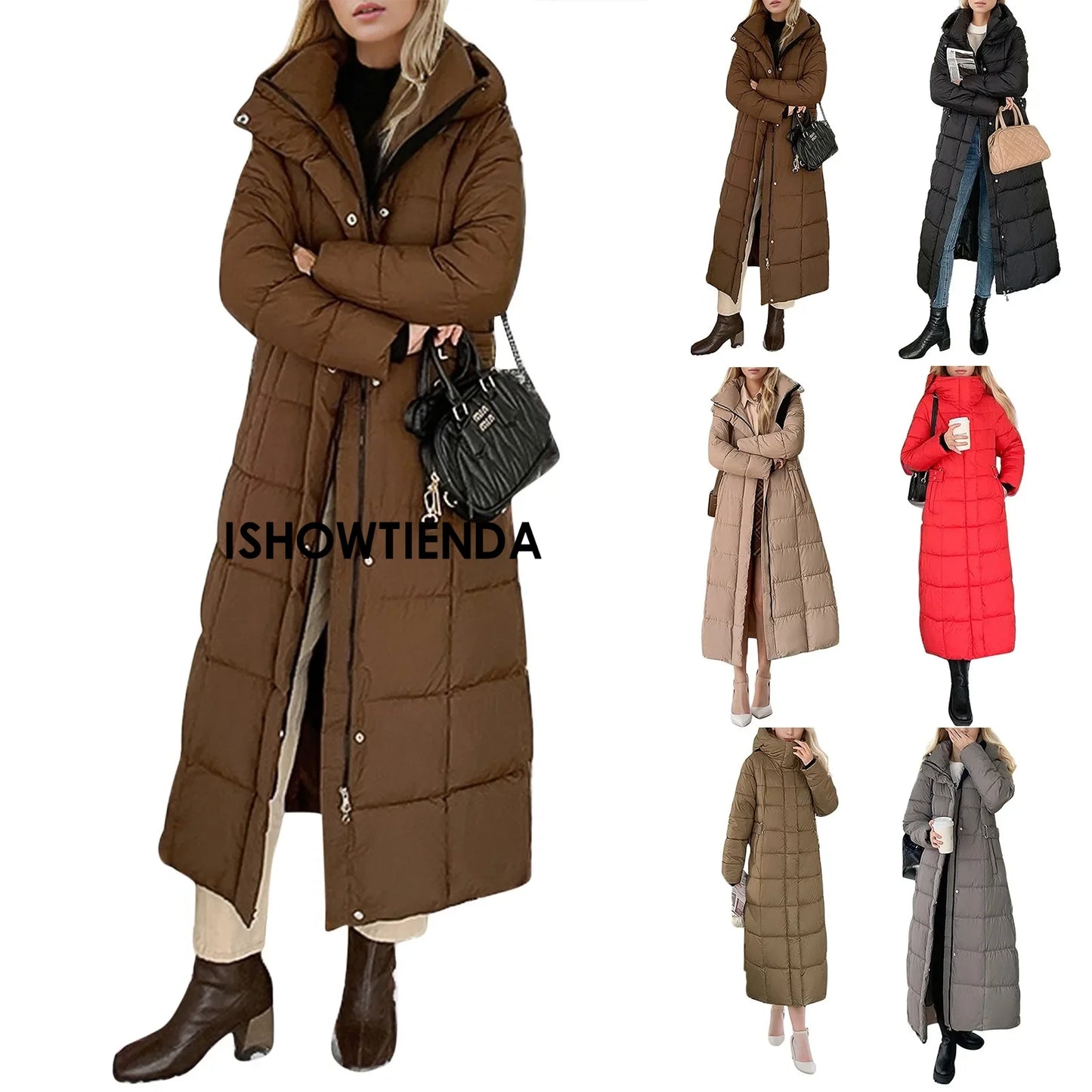 Black Winter Coat 2024 New Women's Thick Cotton Parka Jacket Korean Oversized Loose Hooded Coats Female Casual Long Overcoat