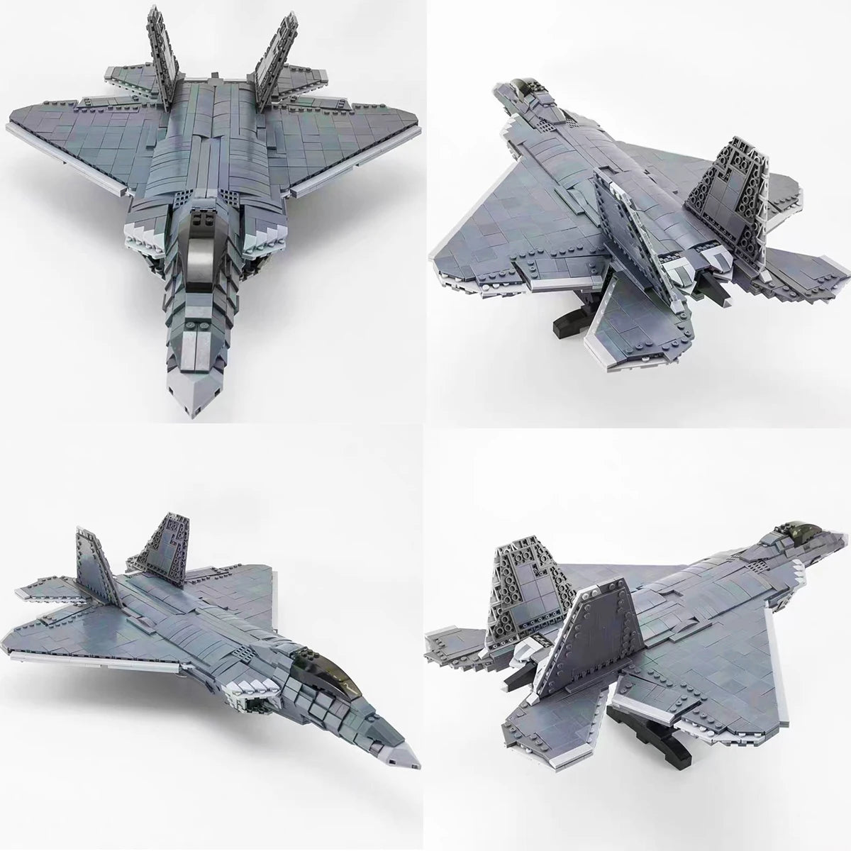 WW2 Airplane Military F22 Raptor fighter Jet Model Building Blocks J-20 Soldier Air Missile  Aircraft Bricks Model Set Kid Toy