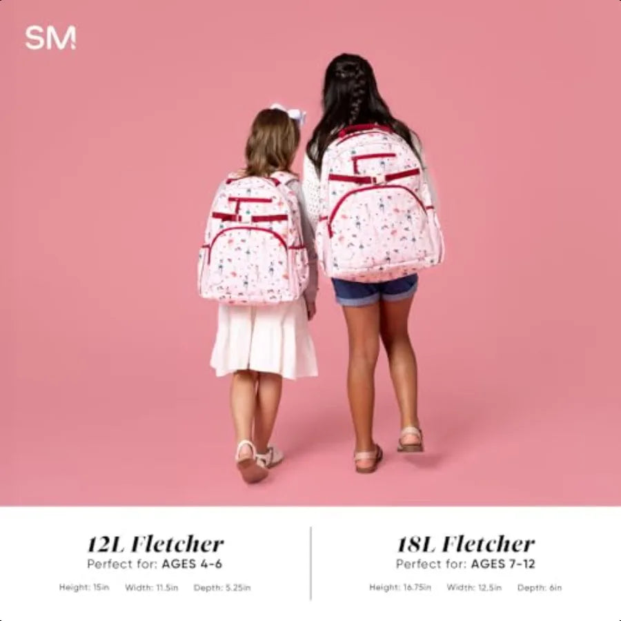 Medium Toddler Backpack for School Girls and Boys Kindergarten Elementary Backpack Fletcher Collection 15 tall Pink Ballerina