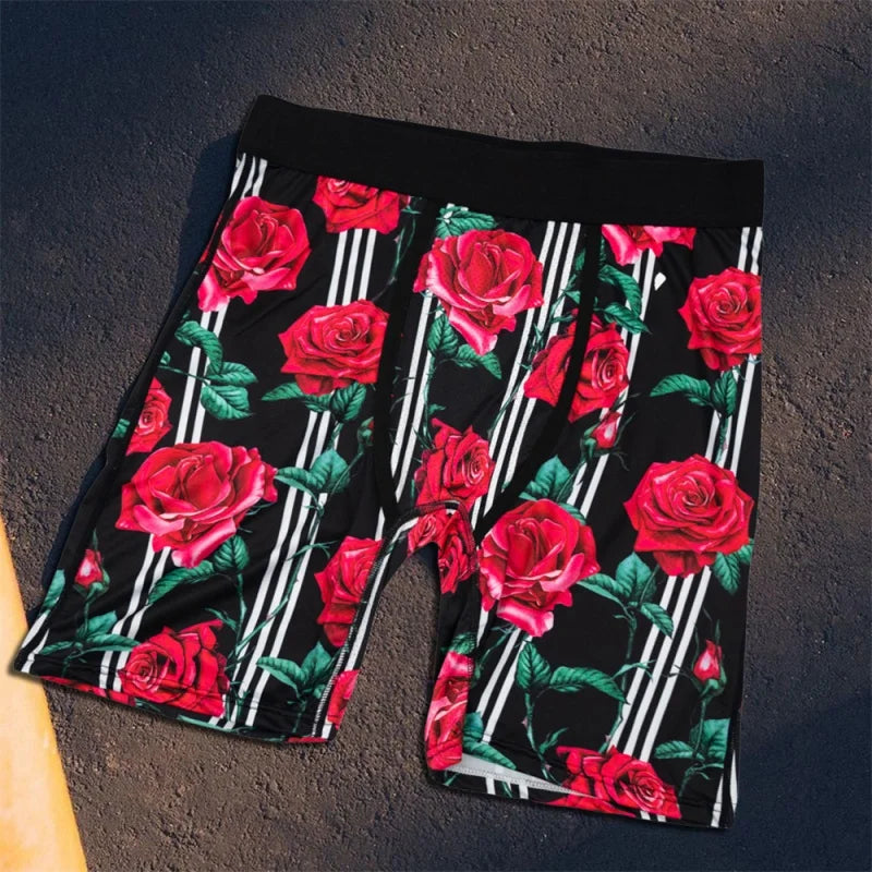5Pcs Fashion Print Men Underwear Boxer Men's Panties Lingerie Men Underpants Boxers Trunks Plus Size XL-5XL Men's Boxer Briefs