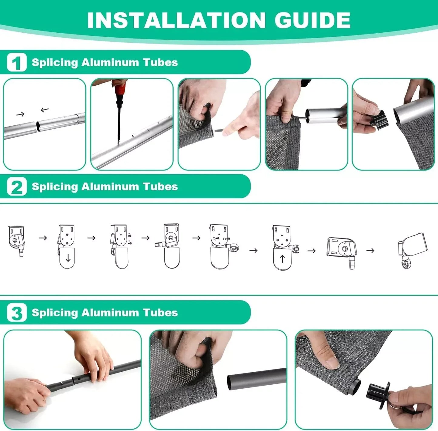 Cordless Patio Sun Shade 6 And 8 Ft Privacy Screen