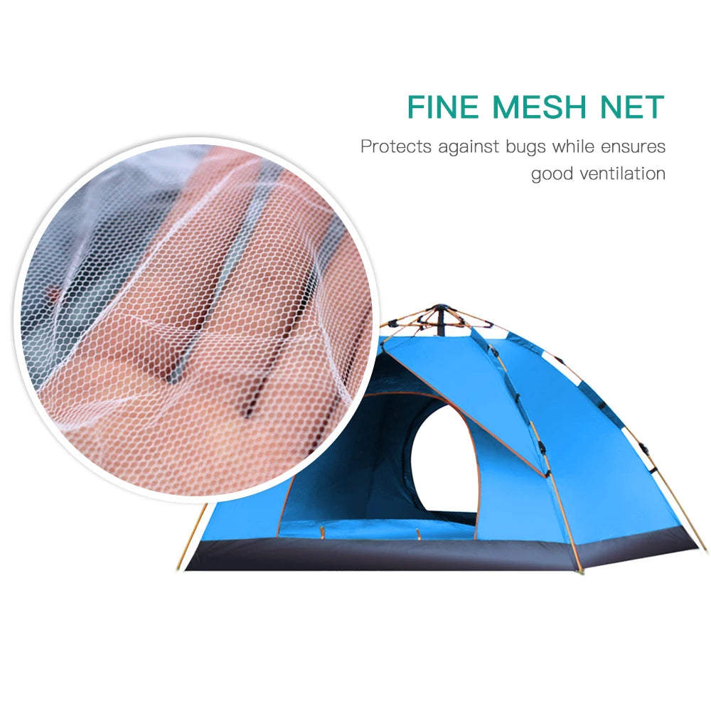 Instant Pop up Tent Outdoor Camping Tent Water-resistant Portable Instant Hiking Traveling Tent for 1-2 People Family Tent
