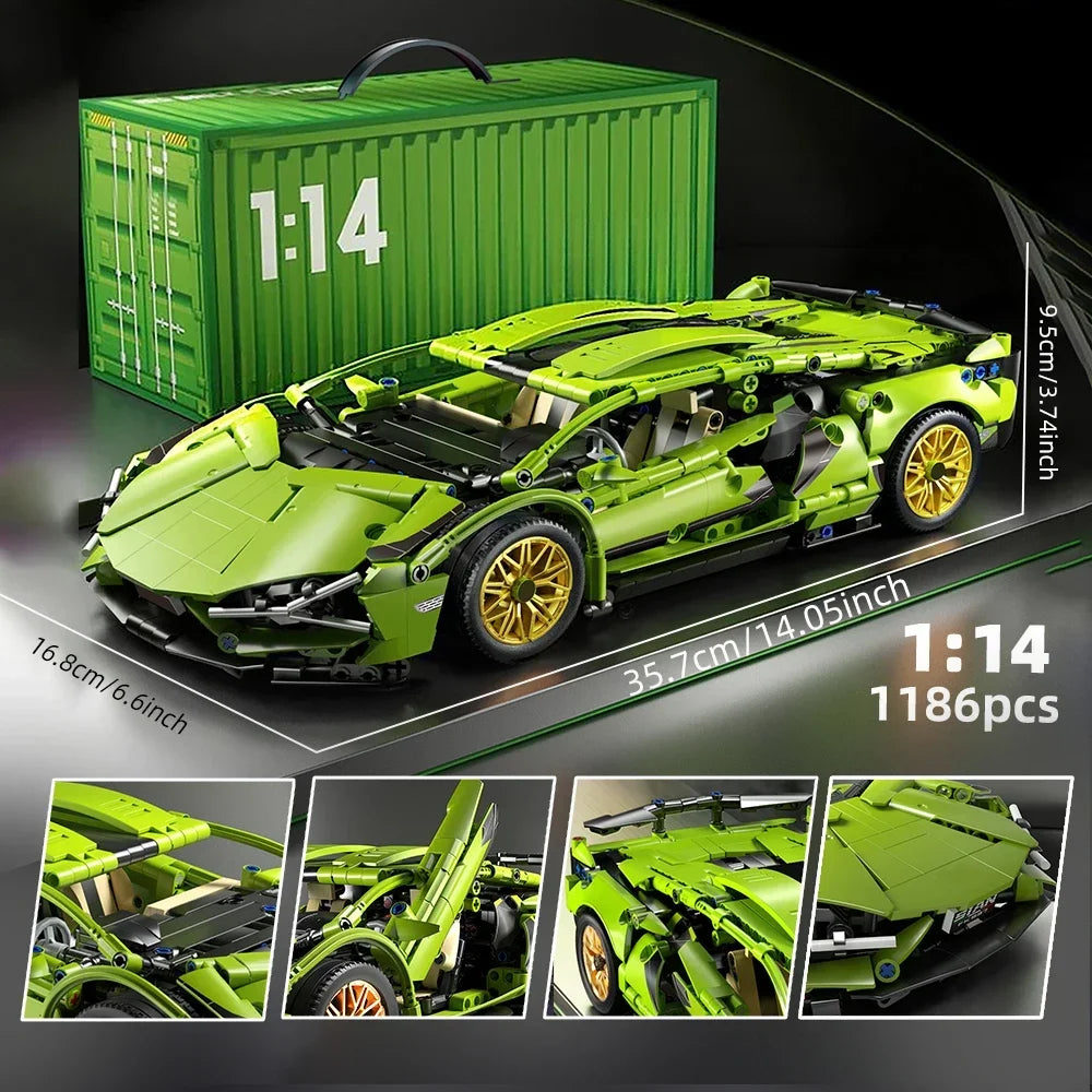 Kbox 3696Pcs Supercar Model Building Blocks Toy Gift Boys