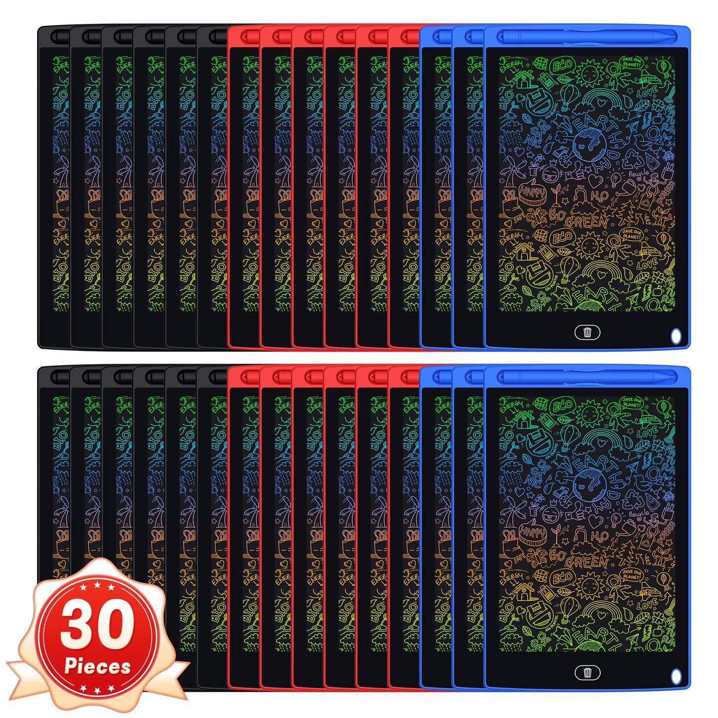 8.5 Inch LCD Children's Writing Board 10pcs of Reusable Magic Drawing Board with Stylus Eco-Friendly Erasable Doodle Board Gifts