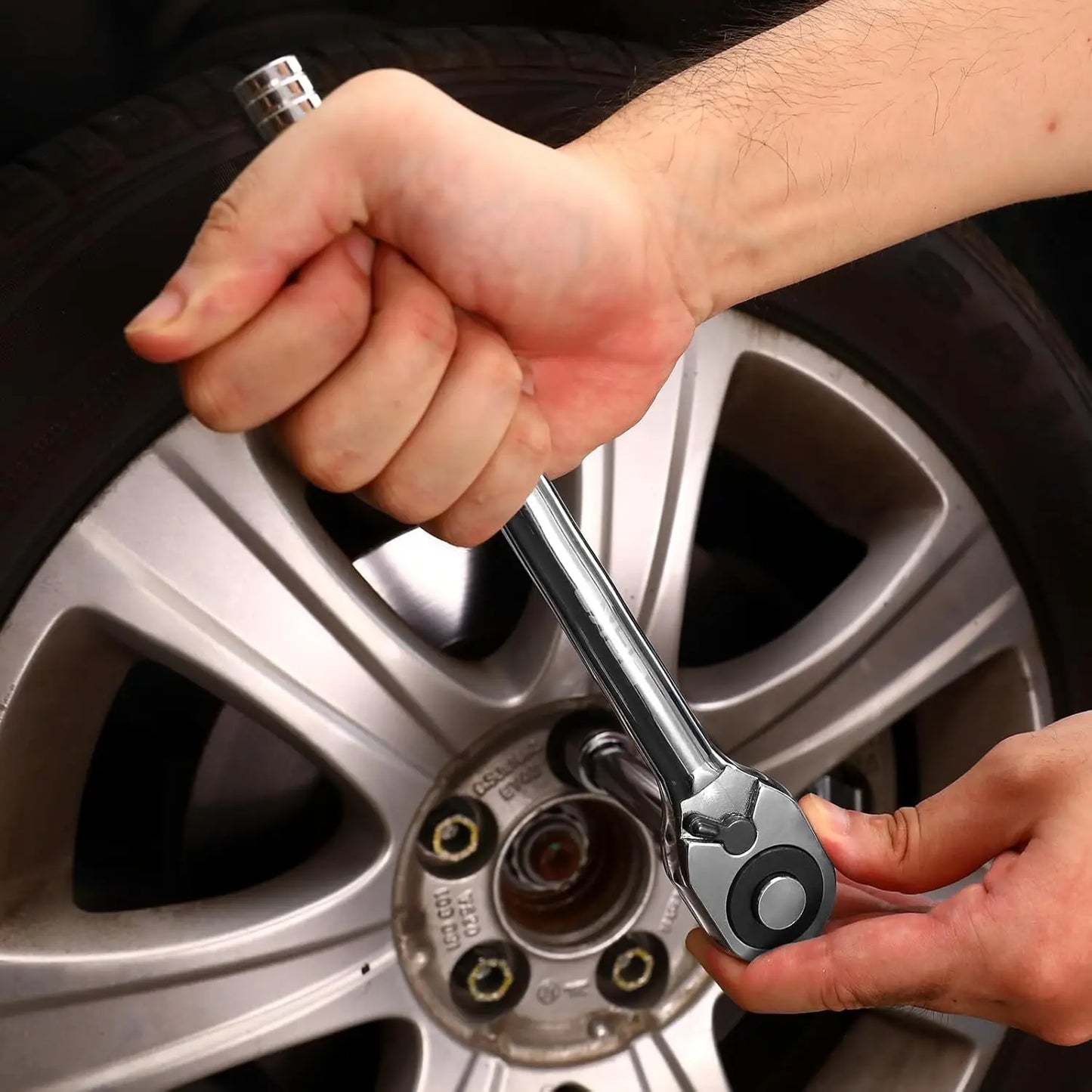 DEKO Mechanic Hand Tools Kit and Socket Sets 234Piece 1/2 1/4 3/8 Inch Ratchet Wrench Auto Tool Box Set for Car and Home Repair