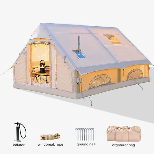 8-10 Person Inflatable Tents for Camping,129 Square Large Inflatable Camping Tent with Hand Pump,Inflatable Tent,Easy Setup Tent
