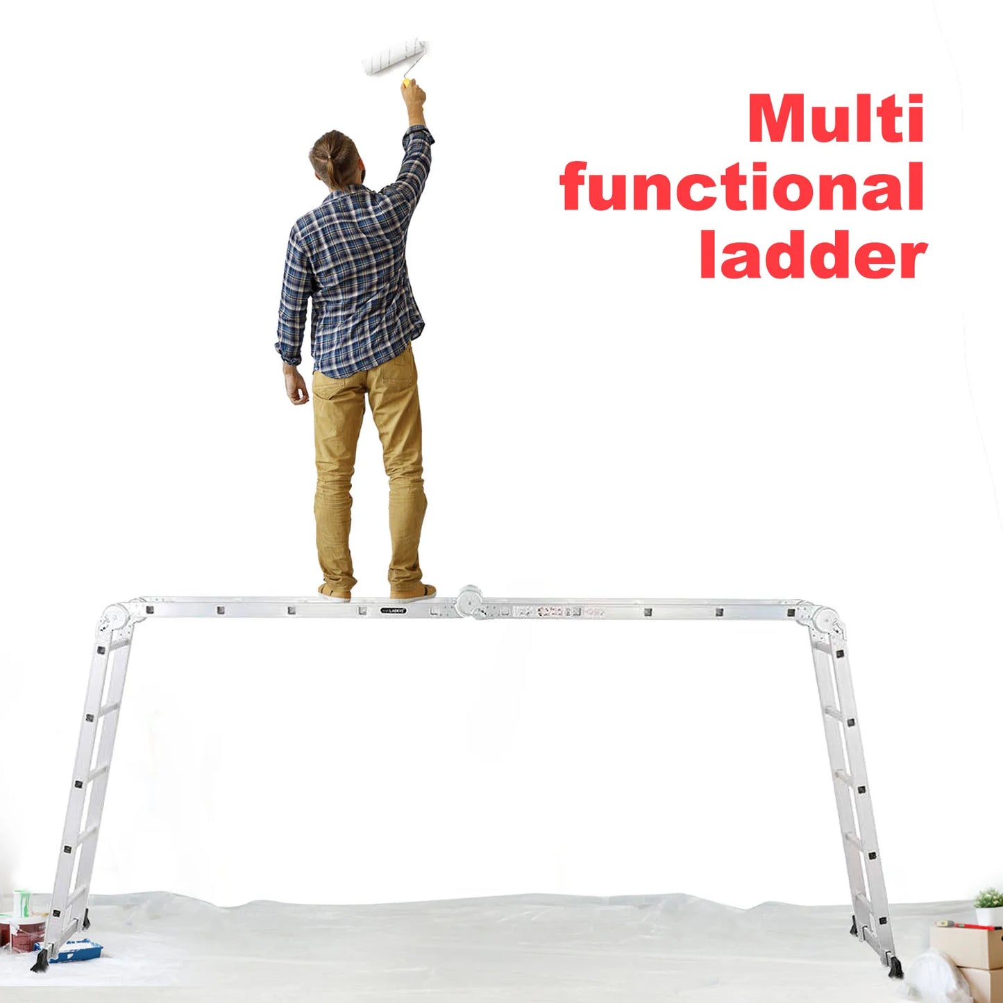 Multipurpose retractable step scaffold stairs aluminium telescopic extension ladder Collapsible Ladder Tall